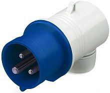 Вилка кабельная угловая DKC Quadro 16А 2Р+РЕ 230В IР44 синий картинка 